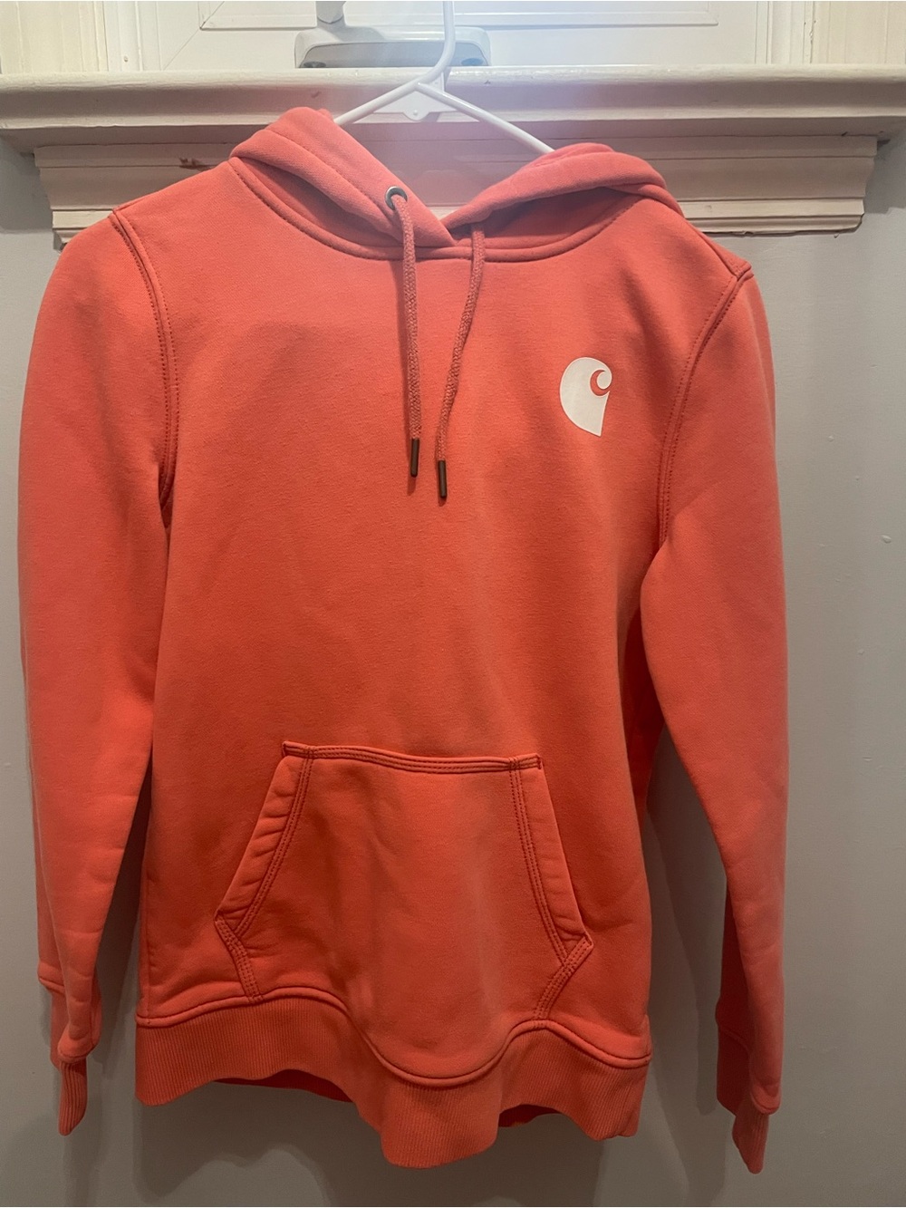 Carhartt Women’s Crewneck Hoodie in Coral